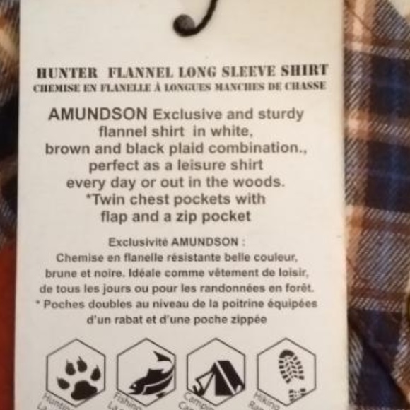NWT Amundson Hunter Flannel Long Sleeved Shirt-Lrg - Picture 4 of 4